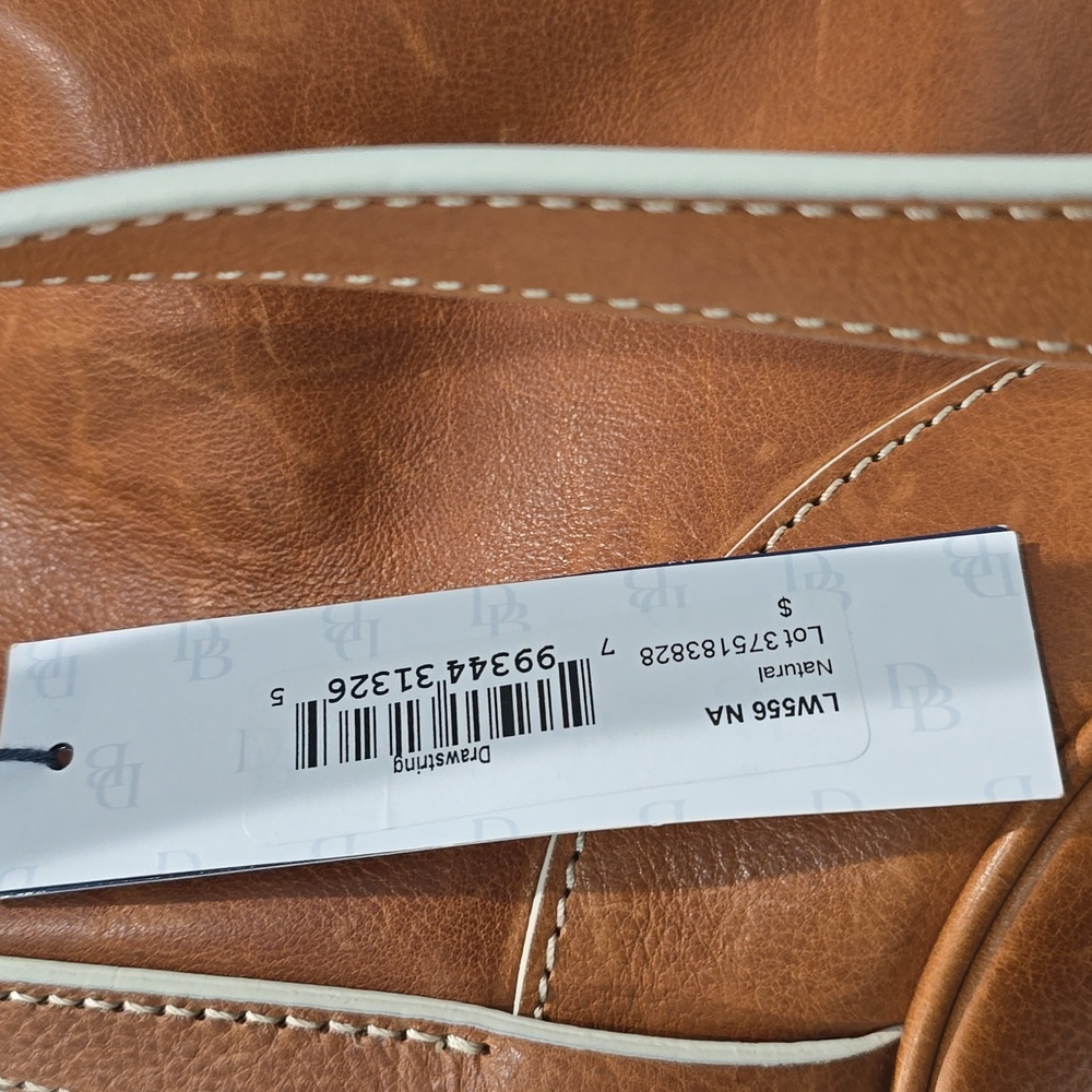 NWT â
Dooney & Bourke Florentini Natural Leather Drawstring Bag ⨠New with Tags - Picture 7 of 16